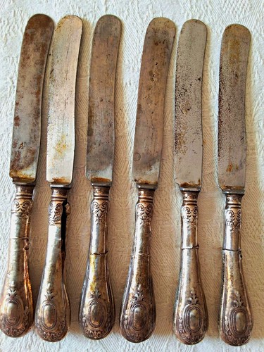 Tafelmesser antik 800 - 6x,
